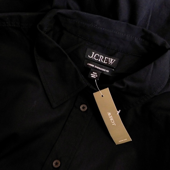 NWT!! J. CREW Étienne Oversized Shirt Lightweight Oxford Solid Black Etienne XXL - Picture 13 of 16